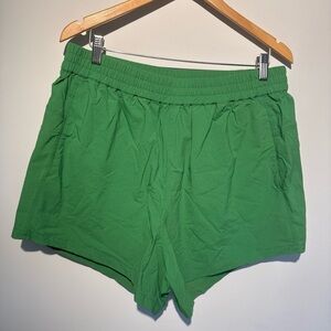 Universal Standard Green Athletic Shorts with Elastic Waistband​​​​​​​​​​